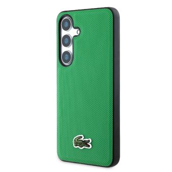 Obal Lacoste Iconic Petit Pique Woven Logo MagSafe Samsung Galaxy S25 5G S931 LCHMS25SPVCN zelený