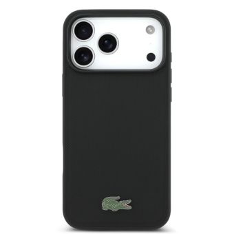 Obal Lacoste Iconic Petit Pique MagSafe + peňaženka Apple iPhone 17 Pro Max LCHMBWP17XPLAK čierny