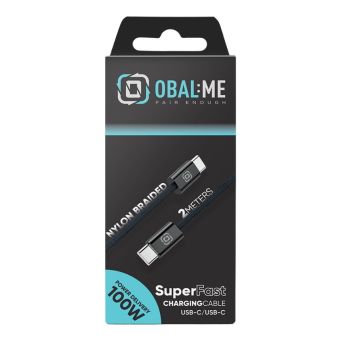 OBAL:ME Super Fast USB-C/USB-C 100W 2m čierny