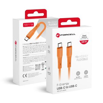 Forcell F-Energy C347 QC4.0 PD 5A 100W USB-C/USB-C oranžový