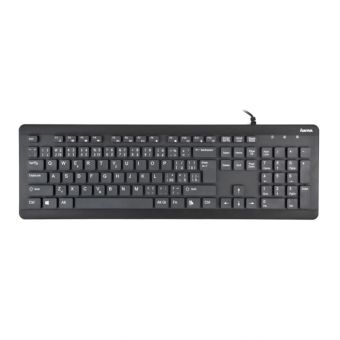 Hama vodeodolná klávesnica KC-600, káblová, čierna