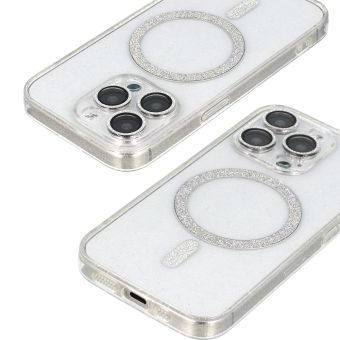Obal Glitter MagSafe Apple iPhone 17 Pro Max transparentný