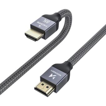 Wozinsky WHDMI-20, HDMI 2.1 8K 60 Hz 48 Gbps/ 4K 120 Hz/ 2K 144 Hz, 2m, strieborný