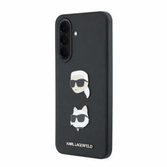 Obal Karl Lagerfeld Liquid Silicone Metal Karl and Choupette Samsung Galaxy A37 5G A376 KLHCSA37PSFDHPOK čierny