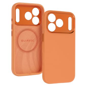 Obal Liavec Silk Shield MagSafe Apple iPhone 17 Pro Max oranžový