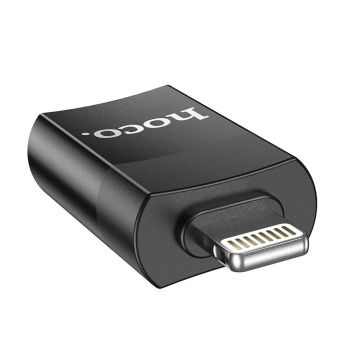 Hoco UA17 OTG adaptér USB-A/Lightning čierny