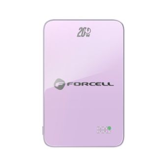 Forcell F-Energy SuperSlim Powerbank F5K8 MagSafe QC4.0 PD3.0 15W 5000 mAh fialová