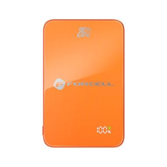 Forcell F-Energy SuperSlim Powerbank F5K8 MagSafe QC4.0 PD3.0 15W 5000 mAh oranžová