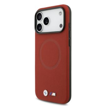 Obal BMW M FW Metal Logo Apple iPhone 17 Pro Max BMHMP17X25PFWSMR červený
