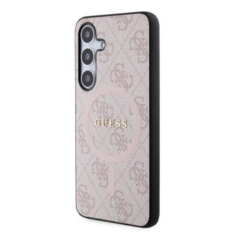 Obal Guess PU Leather 4G Colored Ring MagSafe Samsung Galaxy S24 5G S921 GUHMS24SG4GFRP Pink