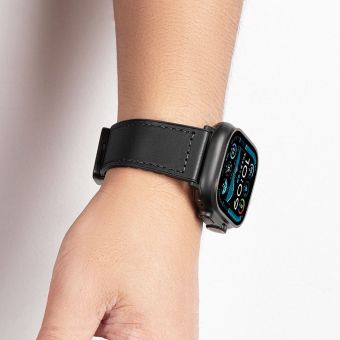 Remienok FORCELL F-DESIGN FA21 magnetický eko koža Apple Watch 42/44/45/49mm čierny