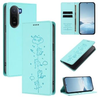Obal Mezzo RFID Book Xiaomi Redmi A7 Pro mačičky zelený