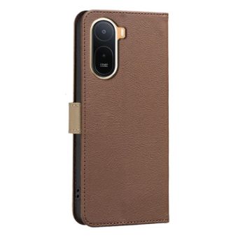 Obal Pattern Book Flower RFID ochrana Xiaomi Redmi A7 Pro hnedý
