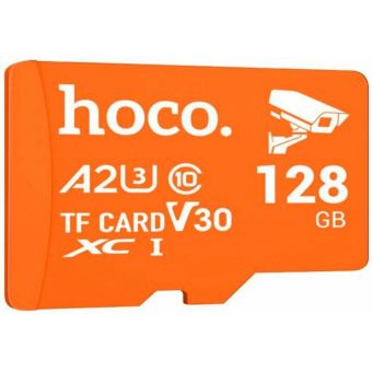 HOCO microSD 128GB class 10 UH-1 U3 V30 A2 oranžová