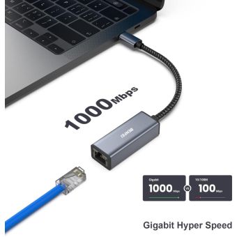 BENFEI adapter USB C to RJ45 gray