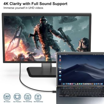 BENFEI cable USB-C to HDMI 1.0 m black