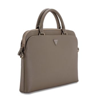 Guess PU Grained Triangle Logo Computer Bag 15/16" GUCB15PGTSPSW Brown