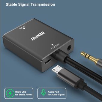 BENFEI adapter HDMI to VGA unidirectional with audio jack 3.5mm black