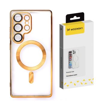 Obal Wozinsky Electroplated MagSafe Samsung Galaxy S25 5G S931 zlatý