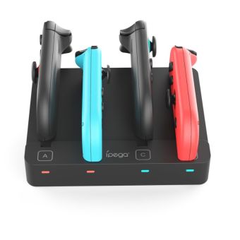 iPega SW2081 nabíjacia stanica pre JoyCon ovládače Nintendo Switch 1/2 čierna