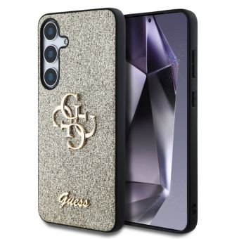Obal Guess PU Fixed Glitter 4G Metal Logo Samsung Galaxy S25+ 5G S936 GUHCS25MHG4SGD Gold