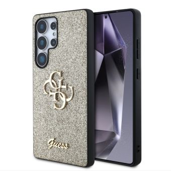Obal Guess PU Fixed Glitter 4G Metal Logo Samsung Galaxy S25 Ultra 5G S938 GUHCS25LHG4SGD Gold