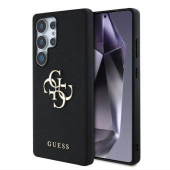 Obal Guess PU Grained 4G Metal Logo Samsung Galaxy S25 Ultra 5G S938 GUHCS25LPGT4MBK Black