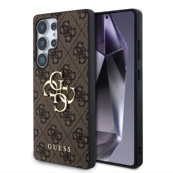 Obal Guess PU 4G Metal Logo Samsung Galaxy S25 Ultra 5G S938 GUHCS25L4GMGBR Brown