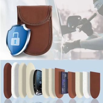 Tech-Protect KLR100 Pouch Keyless RFID, obal na blokovanie signálu(Faradayova klietka), hnedý