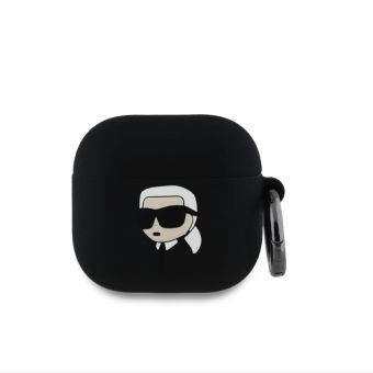 Karl Lagerfeld 3D Logo NFT Karl Head Apple AirPods 4 KLA4RUNIKK Black