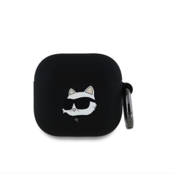 Karl Lagerfeld 3D Logo NFT Choupette Head Apple AirPods 4 KLA4RUNCHK Black