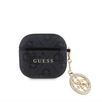 Guess 4G Script PC/PU Charm Apple AirPods 4 GUA4P4E4CDK Black