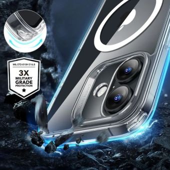 Obal ESR Classic Hybrid Halolock MagSafe & Tempered Glass Apple iPhone 16 Plus Clear