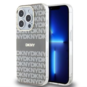 Obal DKNY PC/TPU Repeat Pattern Tonal Stripe Magsafe Apple iPhone 13 Pro DKHMP13LHRHSEE béžový