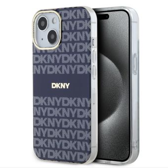 Obal DKNY PC/TPU Repeat Pattern Tonal Stripe Magsafe Apple iPhone 14 DKHMP14SHRHSEB modrý
