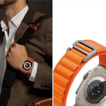 Remienok Tech-Protect Nylon Pro Apple Watch 4/5/6/7/SE/8/9/Ultra 44/45/49mm čierno-oranžový