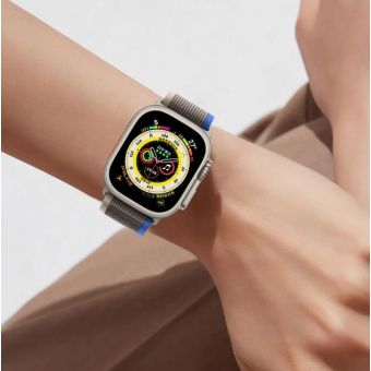 Remienok Tech-Protect Nylon Apple Watch 4/5/6/7/SE/8/9/Ultra 44/45/49mm čierno-oranžový