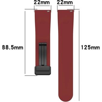 Remienok Bizon Strap Watch Silicone 22mm bordový