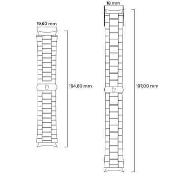 Remienok Bizon Strap Watch Aura Smartwatch 20mm dúhový