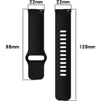 Remienok Bizon Strap Watch Silicone Xiaomi Redmi Watch 5 Lite/5 Active čierny