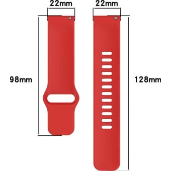 Remienok Bizon Strap Watch Silicone Xiaomi Redmi Watch 5 Lite/5 Active červený