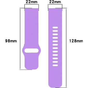 Remienok Bizon Strap Watch Silicone Xiaomi Redmi Watch 5 Lite/5 Active fialový