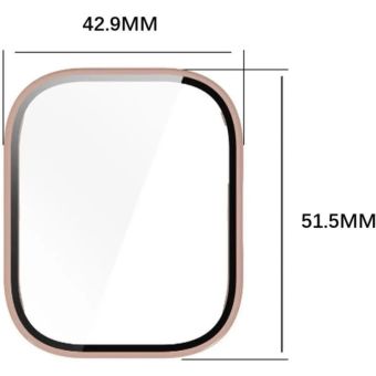 Ochranné puzdro/sklo Bizon Case PlusGlass Watch Xiaomi Redmi Watch 5 Active ružové