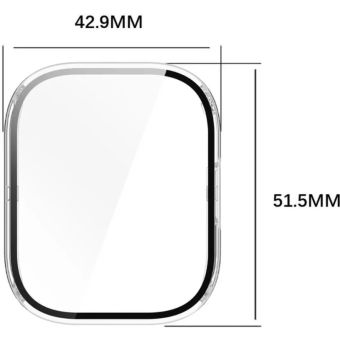 Ochranné puzdro/sklo Bizon Case PlusGlass Watch Xiaomi Redmi Watch 5 Active transparentné