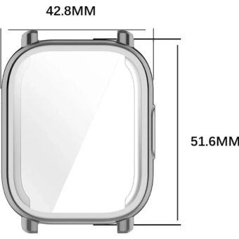 Ochranné puzdro/sklo Bizon Case Watch Felipe Xiaomi Redmi Watch 5 Active strieborné