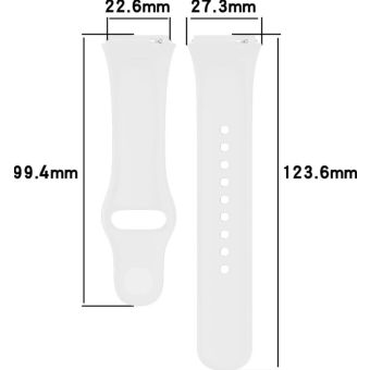 Remienok Bizon Strap Watch Dots Universal 20mm biely