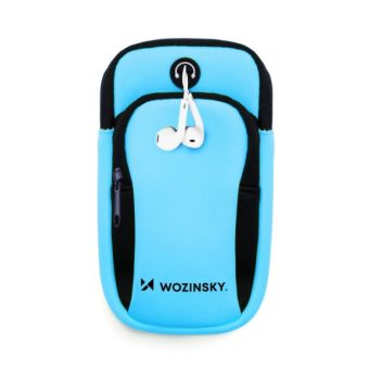 Wozinsky WABBL1, bežecké puzdro na ruku na mobil/doklady, modré