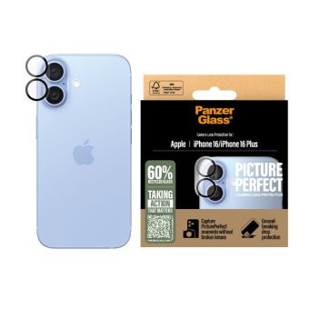 PanzerGlass - Ochranný kryt objektívu PicturePerfect pre Apple iPhone 16/16 Plus, číra