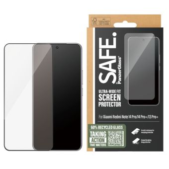 SAFE - Tvrdené sklo UWF pre Xiaomi Redmi Note 14 Pro/14 Pro+/13 Pro+, čierna