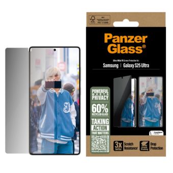 PanzerGlass - Tvrdené sklo UWF Privacy s aplikátorom pre Samsung Galaxy S25 Ultra S938, číra